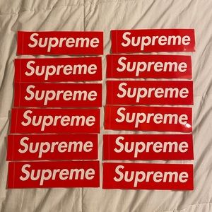 12 supreme stickers